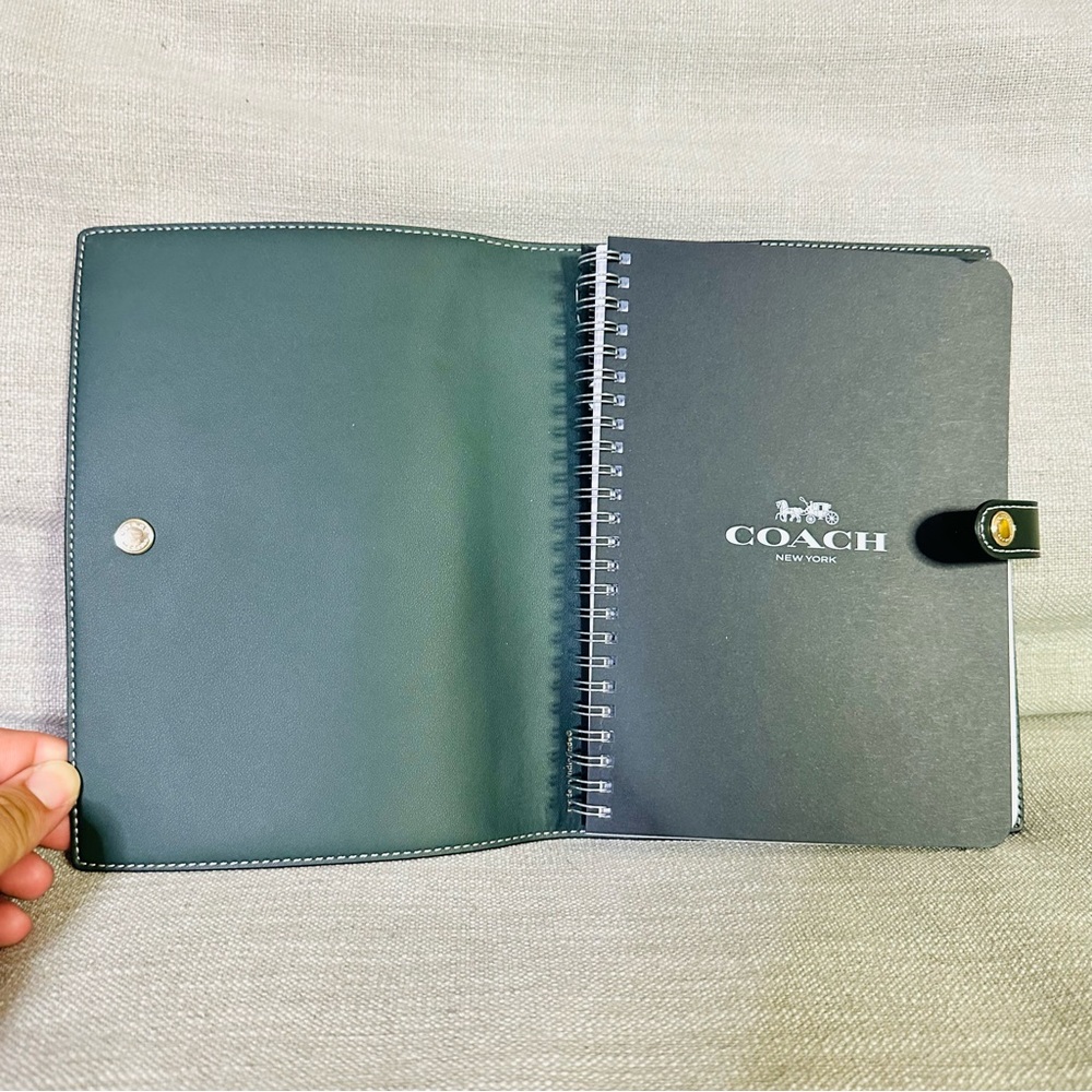 Coach monogram canvas lined notebook and cover - Picture 3 of 5